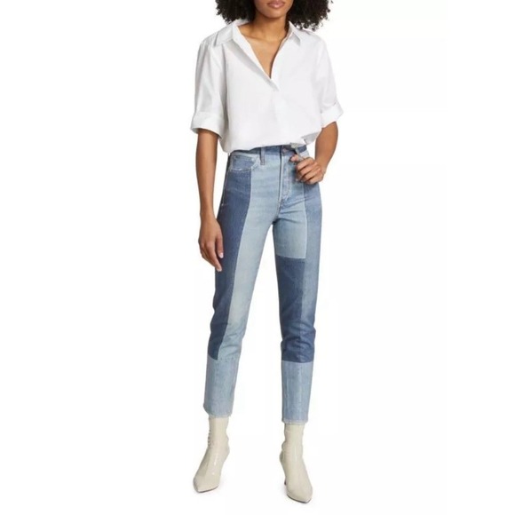 rag & bone Denim - Rag & Bone Stretch Miramar Nina Cigarette Bryon High‎ Rise Cropped Jeans Size 25